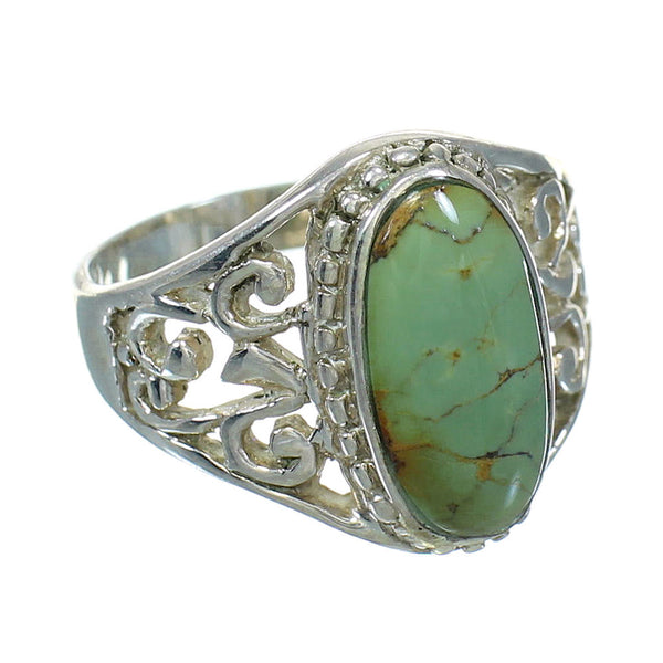 Sterling Silver And Turquoise Southwestern Ring Size 6 YX83893