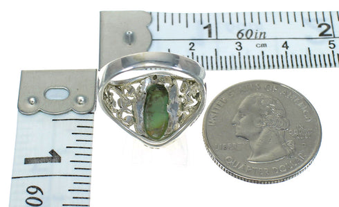 Sterling Silver And Turquoise Southwestern Ring Size 6 YX83893