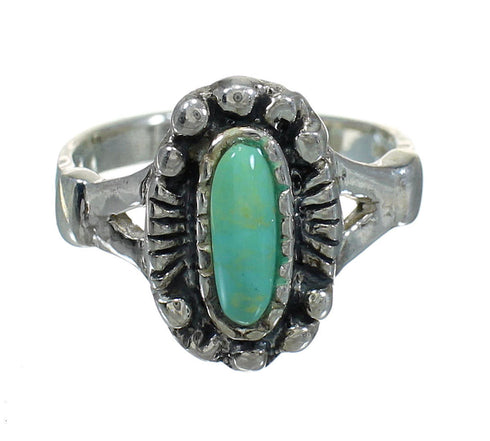 Turquoise Silver Southwestern Ring Size 5-3/4 YX83906