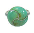 Southwestern Authentic Sterling Silver Turquoise Inlay Ring Size 8-1/4 AX86301