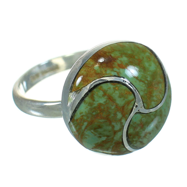 Southwest Authentic Sterling Silver Turquoise Ring Size 5-3/4 AX86304