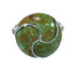 Southwest Authentic Sterling Silver Turquoise Inlay Ring Size 5-1/4 AX86302