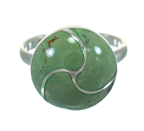 Authentic Sterling Silver Turquoise Ring Size 8-1/2 AX86306