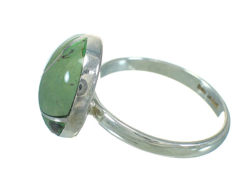 Authentic Sterling Silver Turquoise Ring Size 8-1/2 AX86306