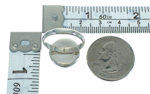 Authentic Sterling Silver Turquoise Ring Size 8-1/2 AX86306