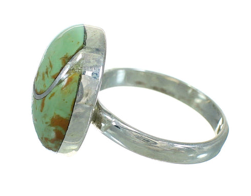 Authentic Sterling Silver Turquoise Southwest Jewelry Ring Size 4-1/4 AX86311
