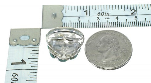 Turquoise Southwest Silver Seashell Ring