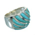 Turquoise Authentic Sterling Silver Jewelry Ring Size 6-1/2 RX86327