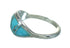 Turquoise Inlay Authentic Sterling Silver Southwest Jewelry Ring Size 6-3/4 RX86449