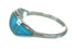 Genuine Sterling Silver And Turquoise Inlay Ring Size 5-3/4 RX86470