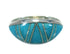 Turquoise And Genuine Sterling Silver Jewelry Ring Size 6-1/4 RX86486