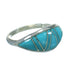 Genuine Sterling Silver Turquoise Inlay Southwest Ring Size 4-3/4 RX86502