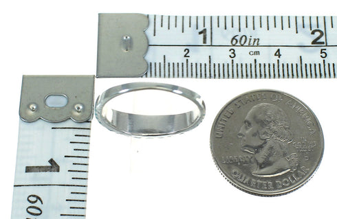 Sterling Silver Turquoise Inlay Southwest Jewelry Ring Size 6-1/4 RX86600