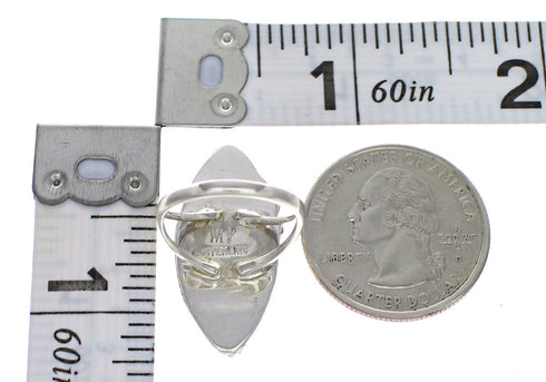 Southwest Sterling Silver Turquoise Inlay Ring