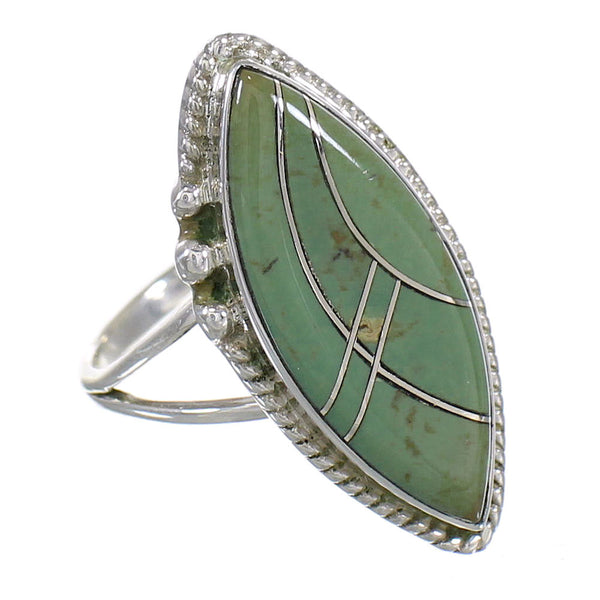 Authentic Sterling Silver Turquoise Southwestern Ring Size 7-1/4 YX85650