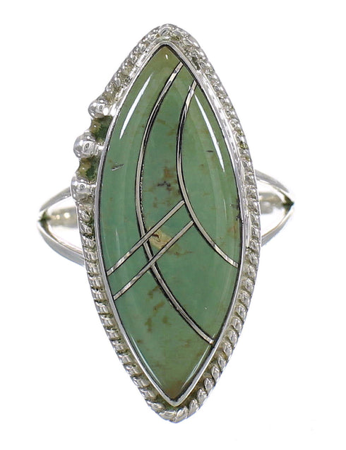 Authentic Sterling Silver Turquoise Southwestern Ring Size 7-1/4 YX85650