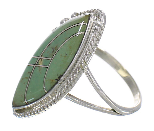 Authentic Sterling Silver Turquoise Southwestern Ring Size 7-1/4 YX85650