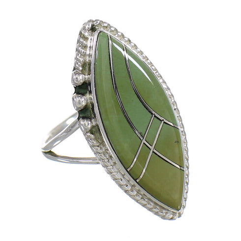 Authentic Sterling Silver And Turquoise Southwestern Ring Size 6-1/4 YX85674