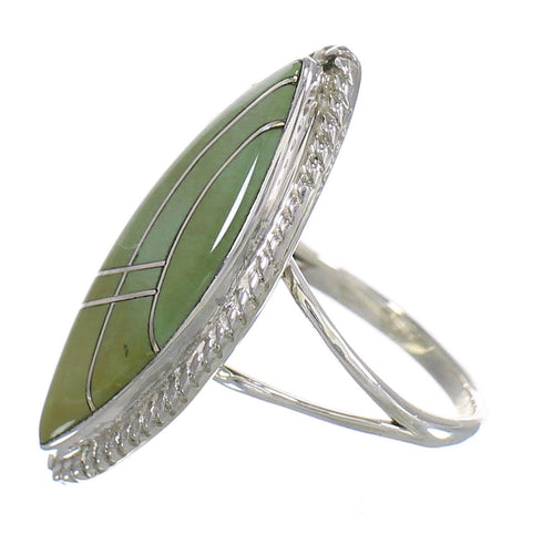 Authentic Sterling Silver And Turquoise Southwestern Ring Size 6-1/4 YX85674