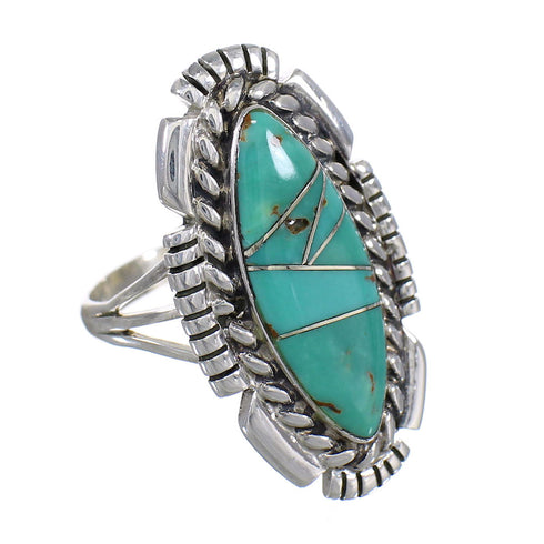 Turquoise Sterling Silver Southwest Ring Size 7-1/4 YX86432