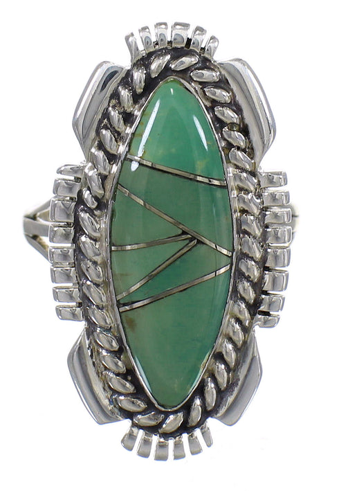 Turquoise Genuine Sterling Silver Southwest Ring Size 8-1/2 YX86438