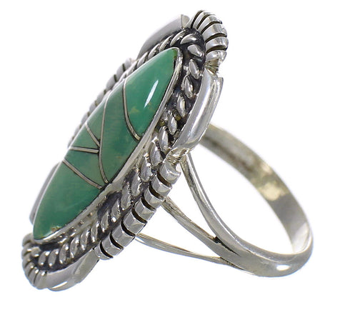 Turquoise Genuine Sterling Silver Southwest Ring Size 8-1/2 YX86438