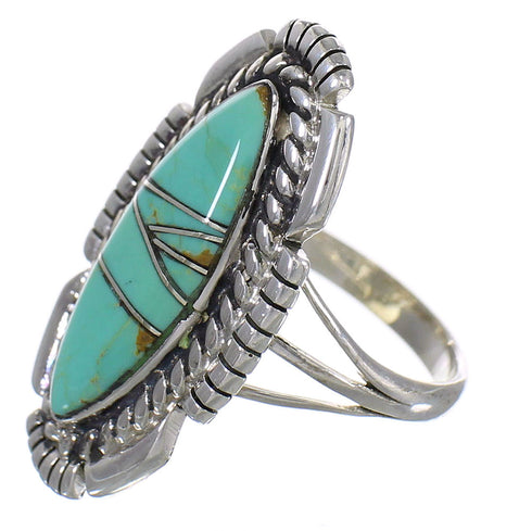 Turquoise Genuine Sterling Silver Southwestern Ring Size 7-1/4 YX86441