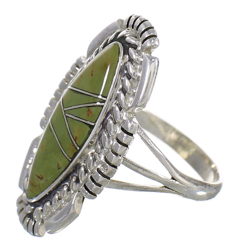 Southwest Turquoise And Sterling Silver Ring Size 8-1/2 YX86506