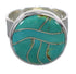 Southwest Silver Turquoise Ring Size 5-3/4 YX86526