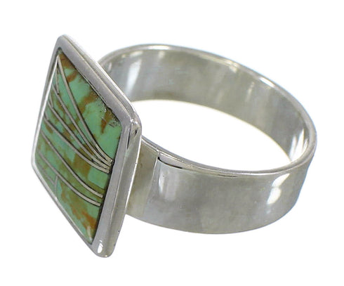 Turquoise Southwest Genuine Sterling Silver Ring Size 5 YX86570