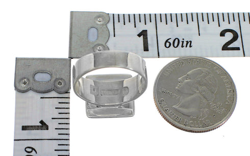 Turquoise Southwestern Authentic Sterling Silver Ring Size 8-1/2 YX86581