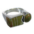 Silver Southwestern Turquoise Inlay Ring Size 4-3/4 QX83983