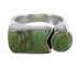 Southwest Sterling Silver Turquoise Inlay Ring Size 6-1/4 QX84000