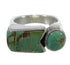 Southwest Authentic Sterling Silver Turquoise Inlay Ring Size 5-1/2 QX84003