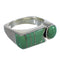 Southwestern Authentic Sterling Silver Turquoise Inlay Ring Size 7 QX84009