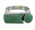 Southwestern Authentic Sterling Silver Turquoise Inlay Ring Size 7 QX84009