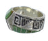 Southwest Silver Turquoise Water Wave Jewelry Ring Size 4-3/4 AX83807