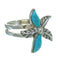 Turquoise Flower Silver Southwestern Ring Size 5 QX85148