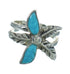 Authentic Sterling Silver Southwestern Turquoise Flower Ring Size 7 QX85196