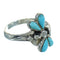 Southwestern Sterling Silver Turquoise Dragonfly Ring Size 6 QX85219