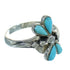 Southwestern Silver Turquoise Dragonfly Ring Size 5-3/4 QX85217