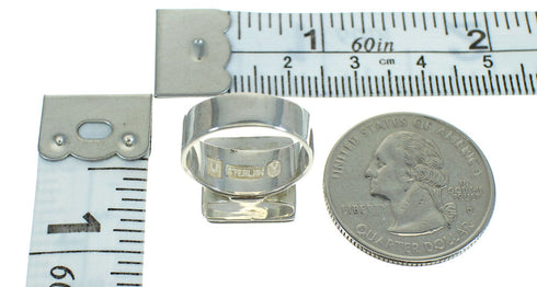 Turquoise Genuine Sterling Silver Southwestern Ring Size 8-1/2 QX85238