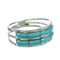 Genuine Sterling Silver Turquoise Inlay Ring Size 6-3/4 RX84970