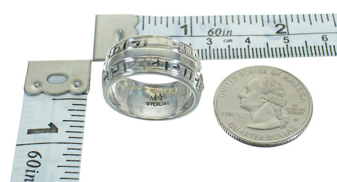 Turquoise Water Wave Silver Southwest Ring Size 6-1/4 QX85756