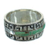 Turquoise Water Wave Authentic Sterling Silver Southwestern Ring Size 5-1/4 QX85762