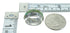 Southwest Turquoise Silver Water Wave Ring Size 4-3/4 QX85801