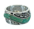 Water Wave Turquoise Genuine Sterling Silver Southwest Ring Size 5-1/4 QX85831