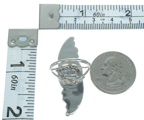 Turquoise Southwestern Silver Ring Size 5-3/4 QX85329