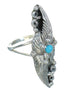 Southwest Silver Turquoise Ring Size 6-3/4 QX85274
