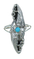 Authentic Sterling Silver Southwest Turquoise Ring Size 6-1/4 QX85270